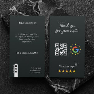 Carte De Visite Google Review My Business Social Media Qr Code