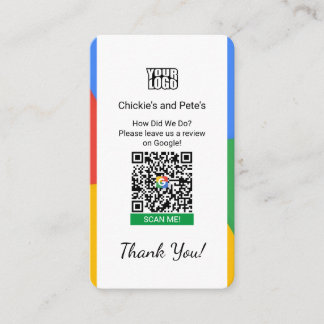 Carte de visite Google Review Pour Petites Entrepr