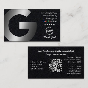 Carte De Visite Google Reviews Premium QR