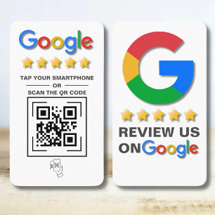 Carte De Visite Google Réviser le code QR Appuyer sur Réviser