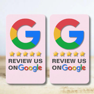 Carte De Visite Google Revoir le code QR Blush rose Tap pour exami