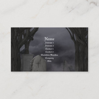 Carte de visite gothique du cimetière