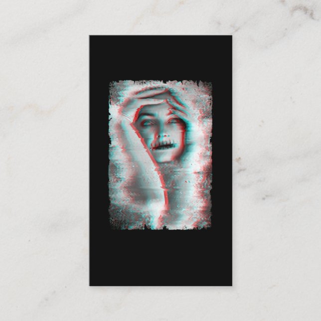 Carte De Visite Gothique Horreur Girl Goth Occult Esthétique Dark  (Devant)