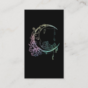 Carte De Visite Gothique Wicca Crescent Pastel Goth Moon