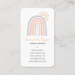 Carte De Visite Gouttes d'huile essentielles Rainbow Sunshine