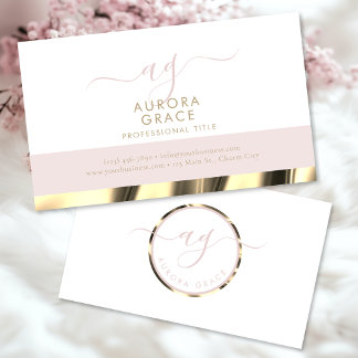 Carte De Visite Grace d'or blanc