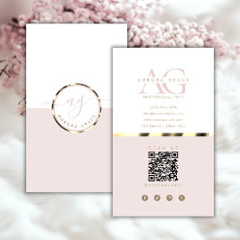 Carte De Visite Grace d'or blanc vertical