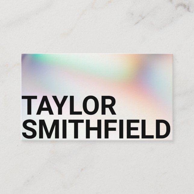 Carte De Visite Gradient de la typographie de perle (Devant)