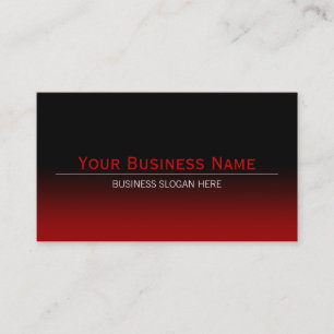 Carte De Visite Gradient noir et rouge moderne simple simple