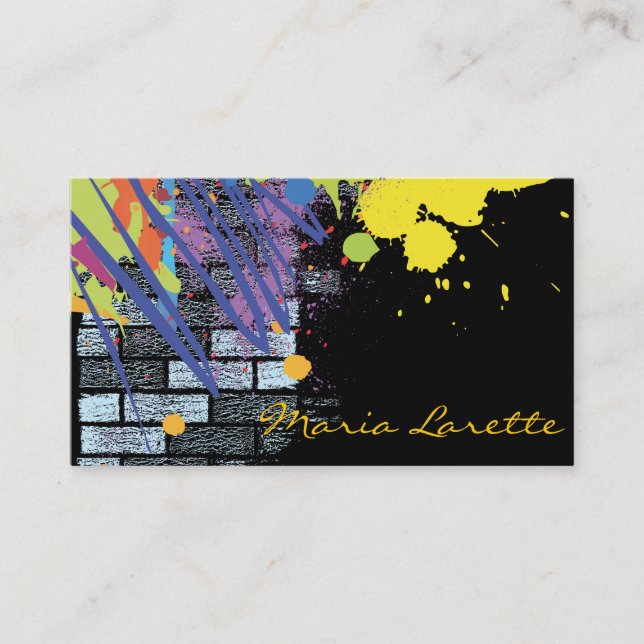 Carte De Visite GRAFFITI ARTIST Party Planificateur d'événements D (Devant)