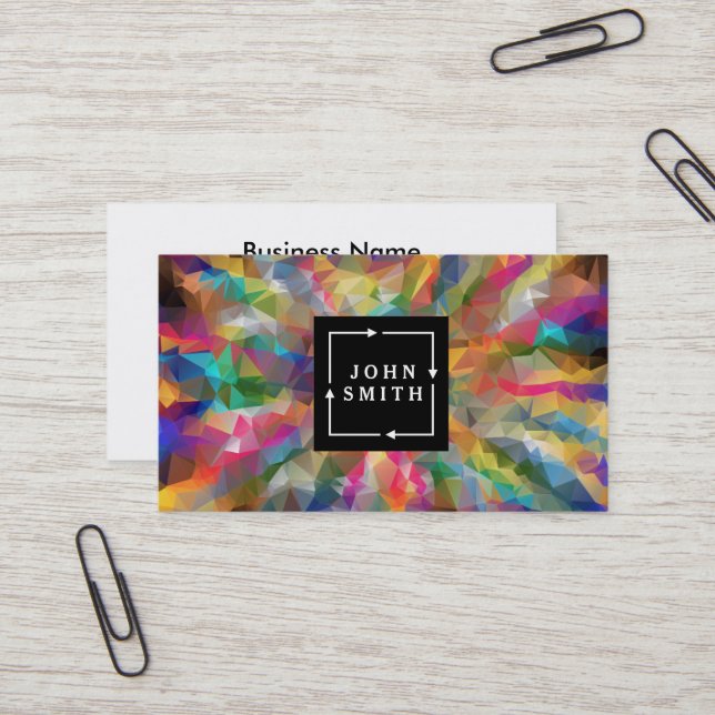 Carte De Visite Graffiti bleu moderne Cool Art Abstrait (Devant/Arrière en situation)