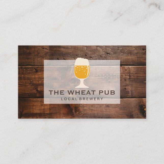 Carte De Visite Grain de bois (Devant)