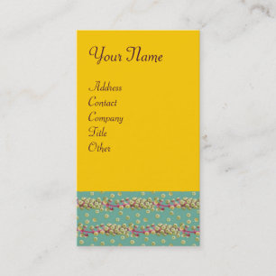 Carte De Visite GRAINES BLANCHES, vert clair vert rose