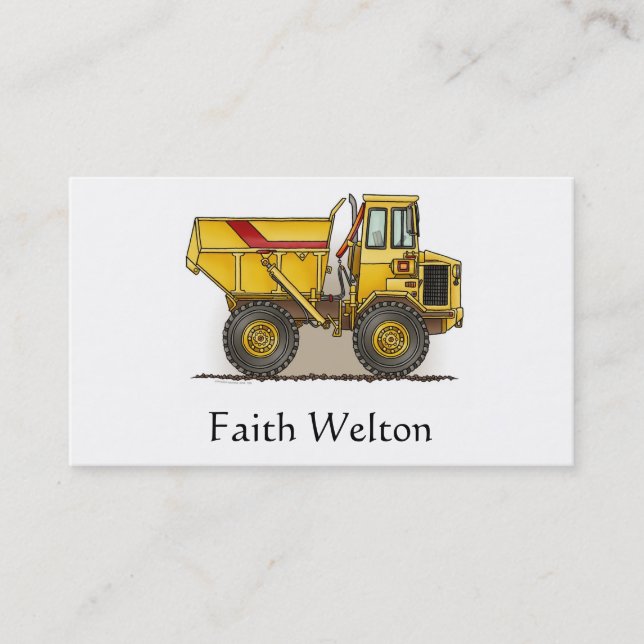 Carte De Visite Grand camion à benne basculante (Devant)