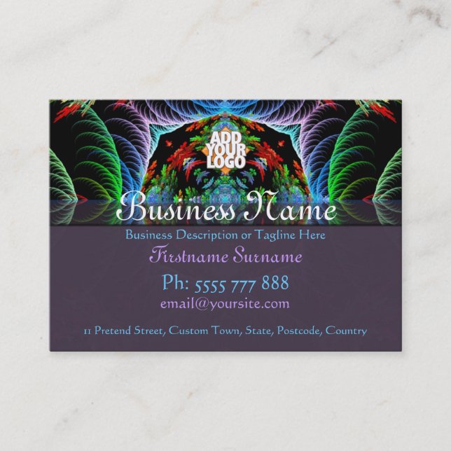 Carte de visite grand format Fractal Mandala Arts (Devant)