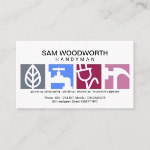 Carte De Visite Grand logo moderne créatif de Signage de bricoleur