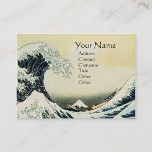 CARTE DE VISITE GRAND MONOGRAMME DE VAGUES