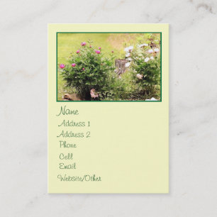 Carte De Visite Grand profil des Roses de jardin
