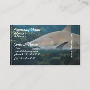 Carte De Visite Grand requin blanc effrayant