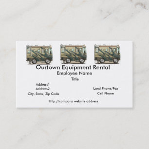 Carte De Visite Grand rv car Motorhome du profondément satisfait