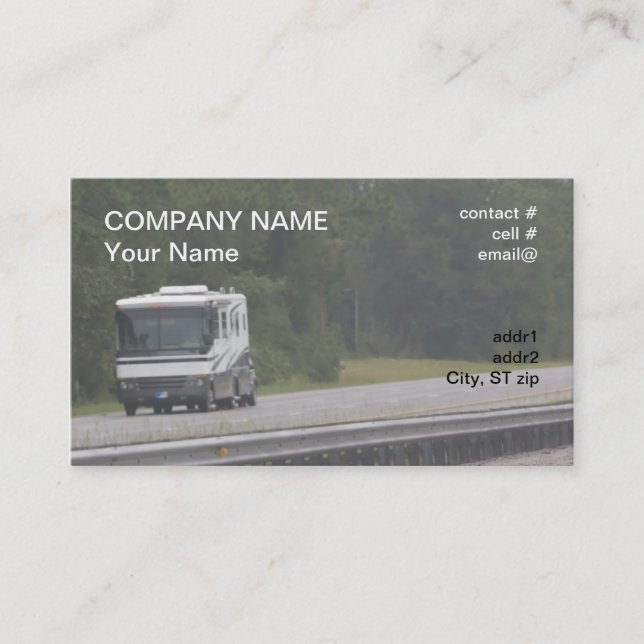 Carte De Visite grand rv voyageant sur d'un état à un autre (Devant)