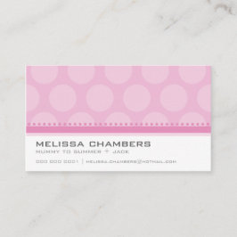 CARTE DE VISITE grand spot motif pastel rose pâle