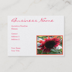 Carte De Visite Grand tournesol rouge