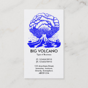 Carte De Visite Grand volcan - bleu