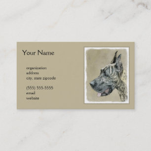 Carte De Visite Grande Danse (Brindle) Peinture - Art Chien origin