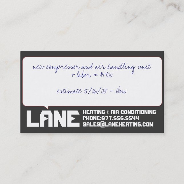 Carte De Visite Grandes évaluations de boîte (Devant)