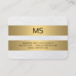 Carte De Visite Grandes métalliques d'or / Monogramme / Texture
