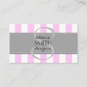 Carte De Visite Grandes Pink, Grandes Blances, Motif Gratté