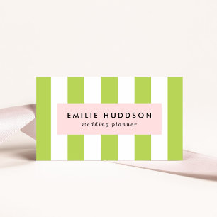 Carte De Visite Grandes Tailles Vertes, Grandes Tailles Blanches, 