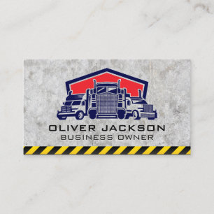 Carte De Visite Grands camions Constructeur Construction