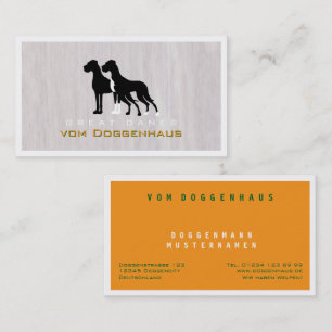 Carte De Visite Grands Danois noirs professionnels