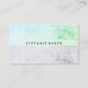 Carte De Visite Grange gris vert minimaliste