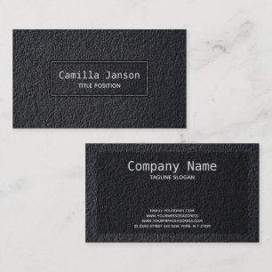 Carte De Visite Granite noir monogramme