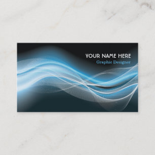Carte de visite Graphic Designer bleu vague
