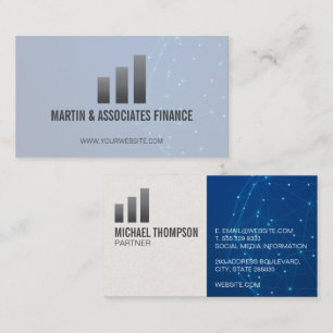 Carte De Visite Graphique à barres Actions Technologie financi