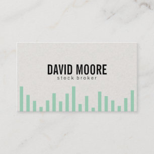 Carte De Visite Graphique à barres (vert)