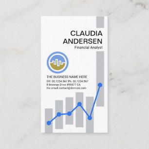 Carte De Visite Graphique de barre de partage Stock simple