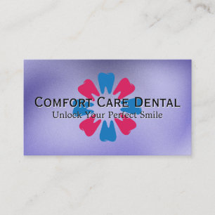 Carte De Visite Graphique de la fleur des dents   Dentiste