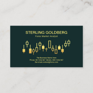 Carte De Visite Graphique de mouvement Stock Gold Uptendance Forex