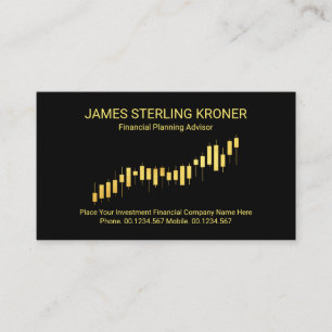 Carte De Visite Graphique de tendance à la hausse des investisseme