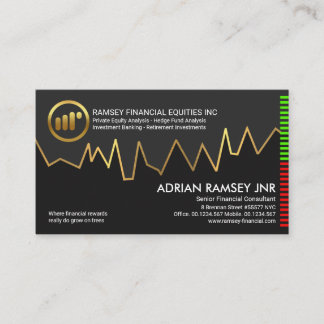 Carte De Visite Graphique d'investissement Gold Stock Consultant f