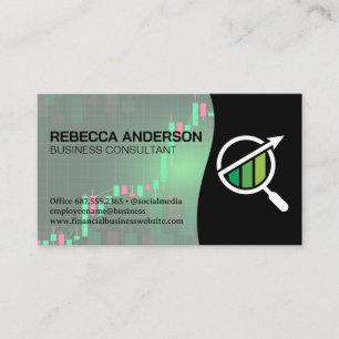 Carte De Visite Graphique du marché stock   Logo financier