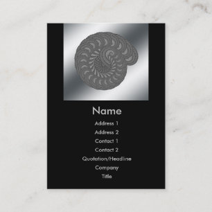 Carte De Visite Graphique en spirale monochrome