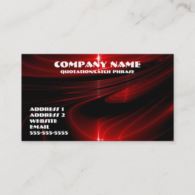 Carte de visite graphique rouge (Devant)