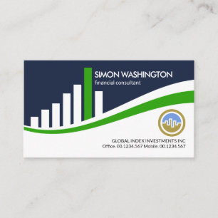 Carte De Visite Graphique Stock de change de l'indice financier Ma