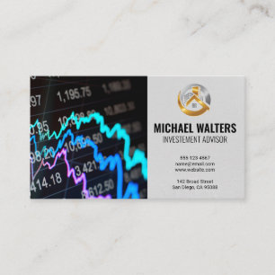 Carte De Visite Graphique stock Logo immobilier Finances